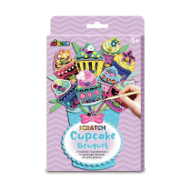 Avenir Scratch Bouquet Kit Cupcake Themed Fun Create Personalized Bouquets With Scratch Sheets, Wrapping Paper, And Ribbon Step-By-Step Instructions For Kids 3 Years And Up
