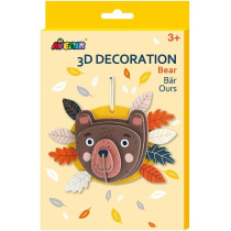 Avenir 3D Decoration Bear Kit Turn Your Wall Into A Zoo Create 3D Decorations With Pre-Cut Cardboard Puzzle Pieces Thoughtful And Creative Gift Option For Kids 3 Years And Up