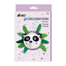 Avenir 3D Decoration Panda Kit Turn Your Wall Into A Zoo Create 3D Decorations With Pre-Cut Cardboard Puzzle Pieces Thoughtful And Creative Gift Option For Kids 3 Years And Up