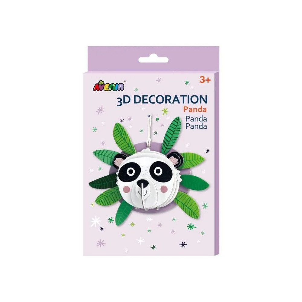 Avenir 3D Decoration Panda Kit Turn Your Wall Into A Zoo Create 3D Decorations With Pre-Cut Cardboard Puzzle Pieces Thoughtful And Creative Gift Option For Kids 3 Years And Up