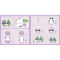 Avenir 3D Decoration Panda Kit Turn Your Wall Into A Zoo Create 3D Decorations With Pre-Cut Cardboard Puzzle Pieces Thoughtful And Creative Gift Option For Kids 3 Years And Up