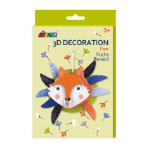 Avenir 3D Decoration Fox Kit Turn Your Wall Into A Zoo Create 3D Decorations With Pre-Cut Cardboard Puzzle Pieces Thoughtful And Creative Gift Option For Kids 3 Years And Up