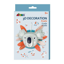 Avenir 3D Decoration Koala Kit Turn Your Wall Into A Zoo Create 3D Decorations With Pre-Cut Cardboard Puzzle Pieces Thoughtful And Creative Gift Option For Kids 3 Years And Up