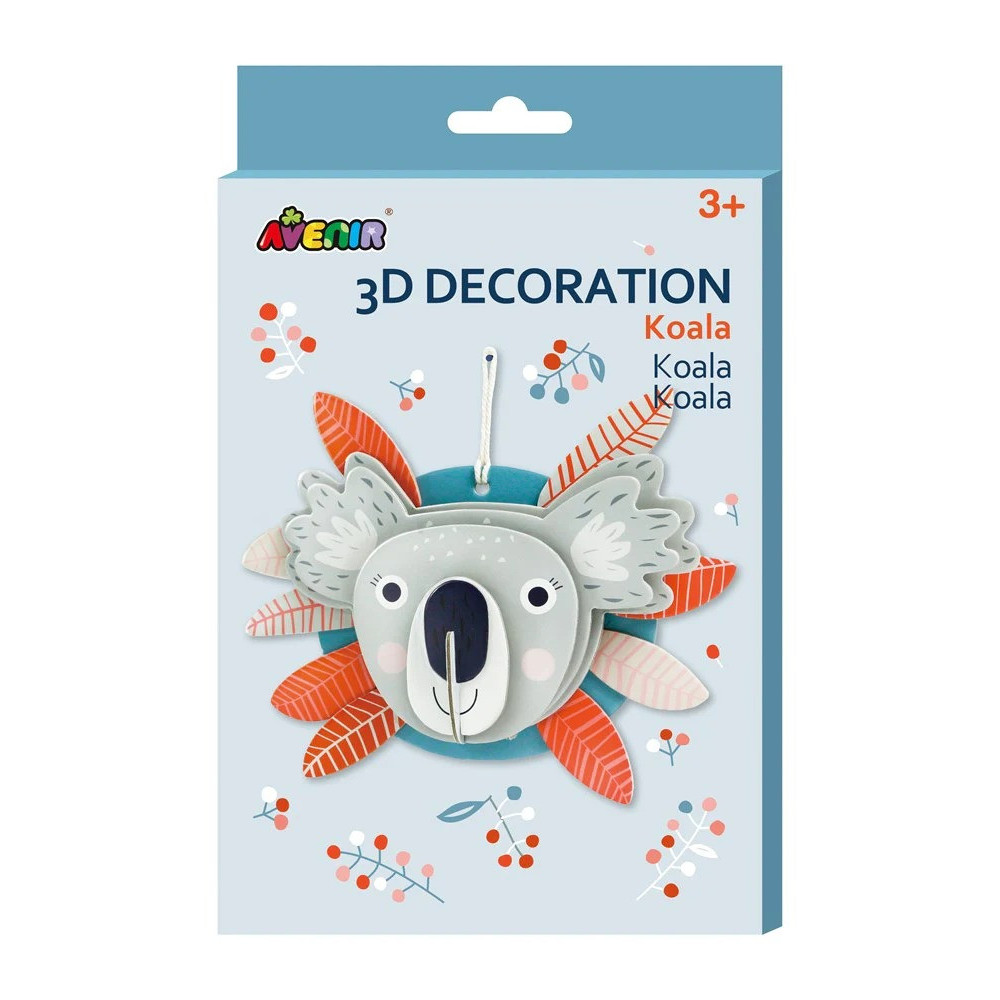 Avenir 3D Decoration Koala Kit Turn Your Wall Into A Zoo Create 3D Decorations With Pre-Cut Cardboard Puzzle Pieces Thoughtful And Creative Gift Option For Kids 3 Years And Up