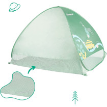 Badabulle Anti-UV Baby Tent Large Beach Tent, High Sun Protection SPF 50+ For Toddlers Pop-Up System, Green