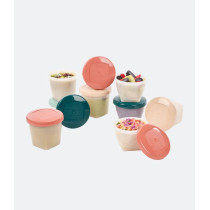 Babymoov Biosourced Baby Bowls Kit 8 x 180 ml Plus 8 x 250 ml Food Storage Tubs