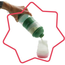 Babymoov Babydose Formula Dispenser Milk Powder Scoop, 4 Compartments, Green