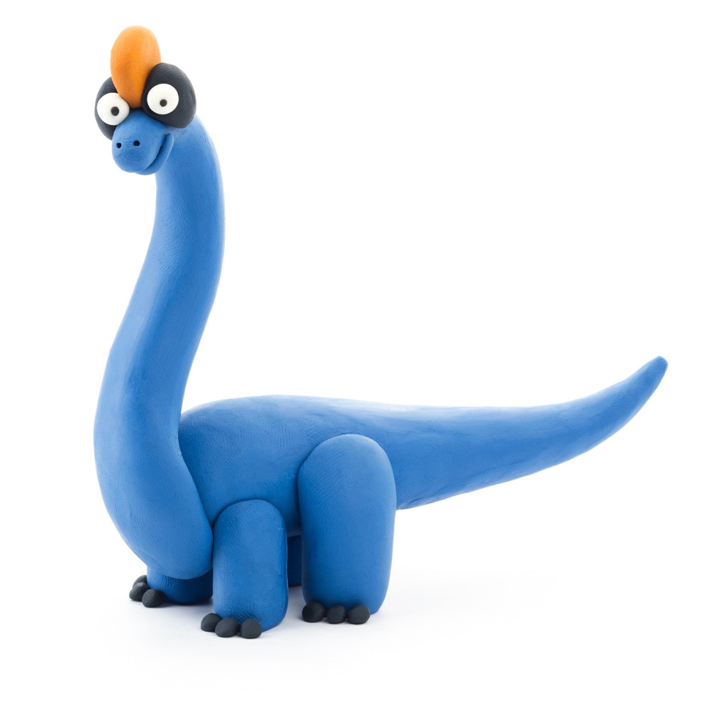 Hey Clay DIY Brachiosaurus Plastic Creative Modelling Air-Dry Clay For Kids 3 Cans