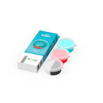 Hey Clay DIY Donut Plastic Creative Modelling Air-Dry Clay For Kids 3 Cans