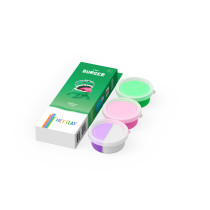 Hey Clay DIY Burger Plastic Creative Modelling Air-Dry Clay For Kids 3 Cans