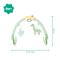 Badabulle Universal Play Arch Safari Sensory Hanging Crib Arch, Travel Play Arch Stroller For Kids And Toddlers, Green