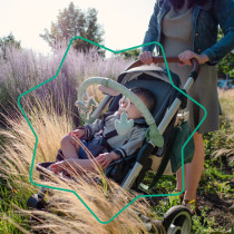 Badabulle Universal Play Arch Safari Sensory Hanging Crib Arch, Travel Play Arch Stroller For Kids And Toddlers, Green