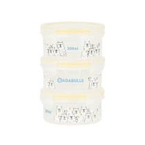 Badabulle Maxi Box 3 x 300 ml Airtight Closing Storage Container For Baby Porridge