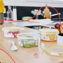 Badabulle Maxi Box 3 x 300 ml Airtight Closing Storage Container For Baby Porridge