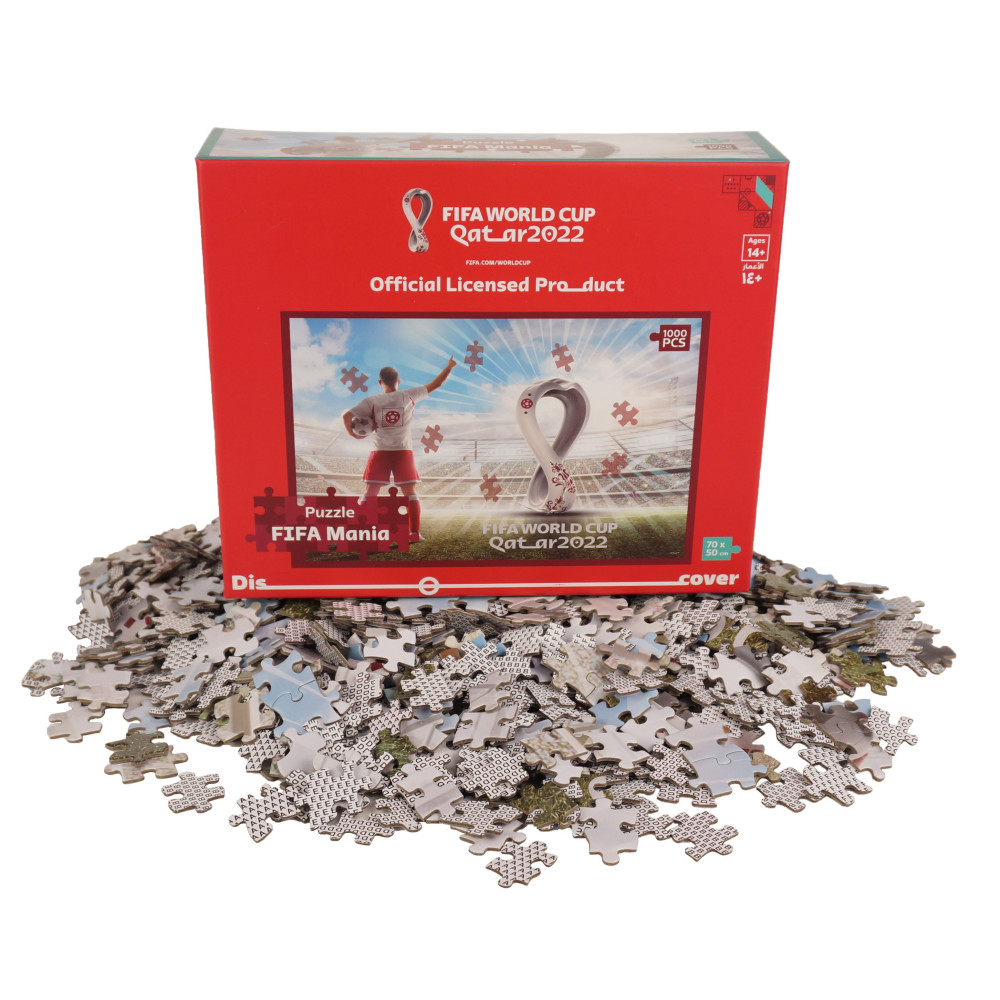 Fifa World Cup Qatar 2022 1000 Official Fifa Themed Jigsaw Puzzle Frame Learning Educational Toys