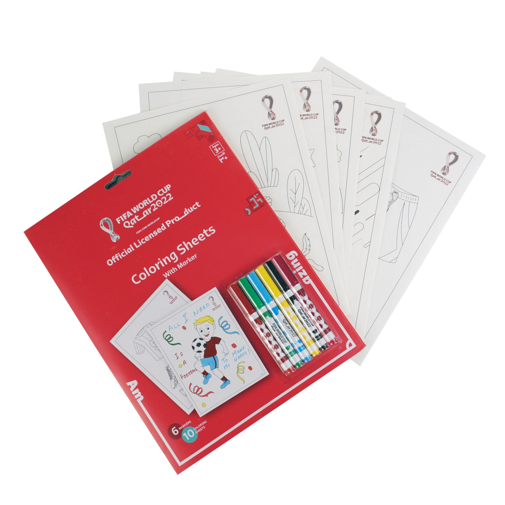 Fifa Football Scoccer Colouring And Activity Book With Markers Kids Activity And Learning Book