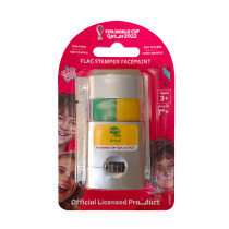 Fifa Flag Stamper Non Toxic, Flag Face Paint With Free Removing Cream, Brazil