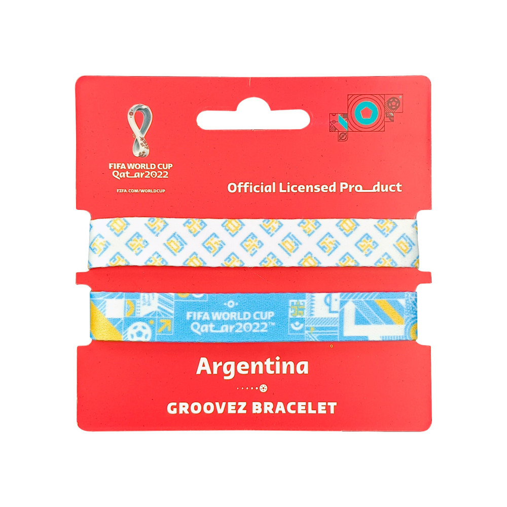 Fifa Fabric Fashionable Qatar 2022 World Cup Country Team Nylon Wrist Band, Argentina