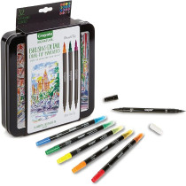 Crayola Brush And Detail Dual Tip Markers, Kids At Home Activities, 32 Colors, 16 Count