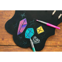 Crayola Pearlescent Paint Markers, Assorted Colors, Multi Surface, 10 Count