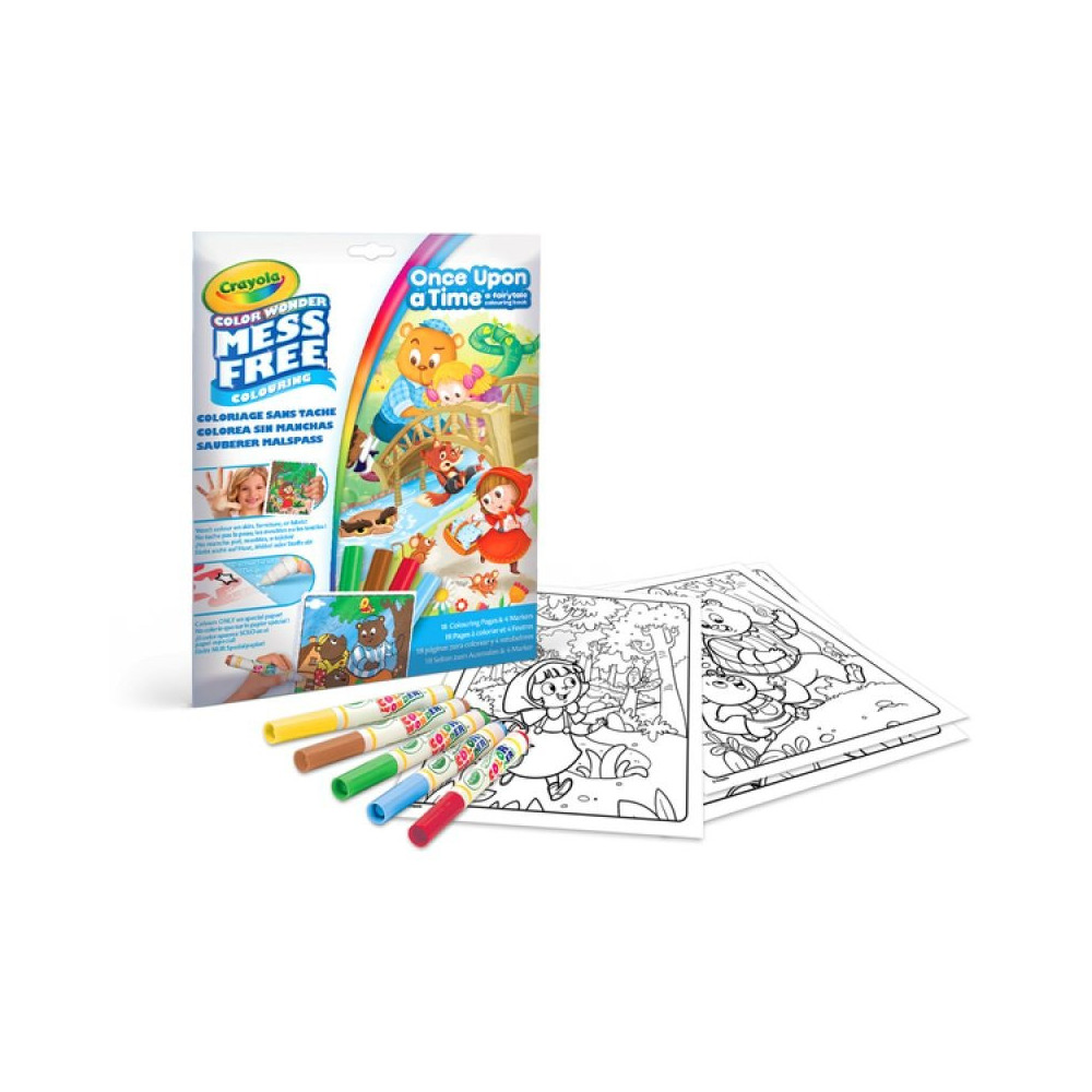 Crayola Color Wonder Set Once Upon A Time, Coloring Book, 4 Markers
