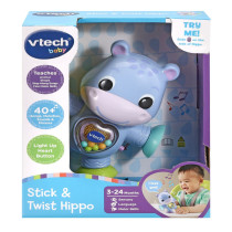 Vtech Stick And Twist Hippo, Hippopotamus, Interactive And Developmental Toy With Sounds And Music, For Boys And Girls, Suitable For Ages 3 Months Plus
