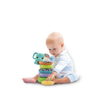 Vtech Stack, Rattle And Link Elephant, Interactive And Developmental Toy With Sounds And Music, For Boys And Girls, Suitable For Ages 3 Months Plus