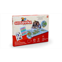 Unik Play Geografika, Educational Game, World Map Board Game, Geography Illustrated Map With Cards, Learning Tools For Boys And Girls 6