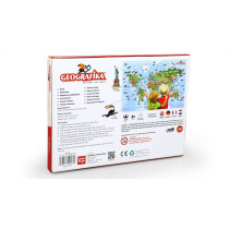 Unik Play Geografika, Educational Game, World Map Board Game, Geography Illustrated Map With Cards, Learning Tools For Boys And Girls 6