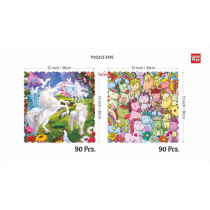 Unik Play Go Crazy Jigsaw Puzzle, Attractive Cartoon Print Puzzle, 2 Puzzle Trays, Unicorn, Kids And Adults 6 Plus