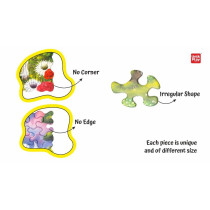 Unik Play Go Crazy Jigsaw Puzzle, Attractive Cartoon Print Puzzle, 2 Puzzle Trays, Unicorn, Kids And Adults 6 Plus