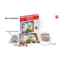 Unik Play Go Crazy Jigsaw Puzzle, Attractive Cartoon Print Puzzle, 2 Puzzle Trays, Unicorn, Kids And Adults 6 Plus