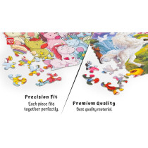 Unik Play Go Crazy Jigsaw Puzzle, Attractive Cartoon Print Puzzle, 2 Puzzle Trays, Unicorn, Kids And Adults 6 Plus