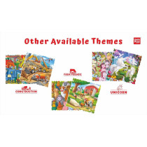 Unik Play Go Crazy Jigsaw Puzzle, Attractive Cartoon Print Puzzle, 2 Puzzle Trays, Dino, Kids And Adults 6 Plus