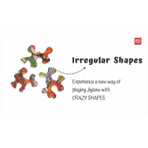 Unik Play Go Crazy Jigsaw Puzzle, Attractive Cartoon Print Puzzle, 2 Puzzle Trays, Dino, Kids And Adults 6 Plus