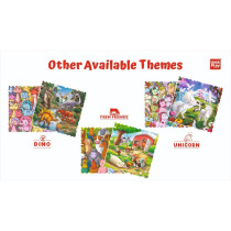 Unik Play Go Crazy Jigsaw Puzzle, Attractive Cartoon Print Puzzle, 2 Puzzle Trays, Construction, Kids And Adults 6 Plus