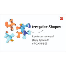 Unik Play Go Crazy Jigsaw Puzzle, Attractive Cartoon Print Puzzle, 2 Puzzle Trays, Construction, Kids And Adults 6 Plus