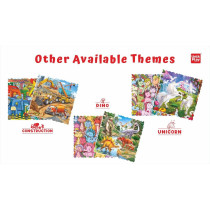 Unik Play Go Crazy Jigsaw Puzzle, Attractive Cartoon Print Puzzle, 2 Puzzle Trays, Farm, Kids And Adults 6 Plus