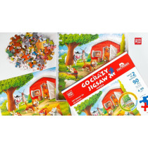 Unik Play Go Crazy Jigsaw Puzzle, Attractive Cartoon Print Puzzle, 2 Puzzle Trays, Farm, Kids And Adults 6 Plus