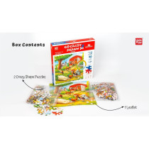 Unik Play Go Crazy Jigsaw Puzzle, Attractive Cartoon Print Puzzle, 2 Puzzle Trays, Farm, Kids And Adults 6 Plus