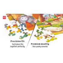 Unik Play Go Crazy Jigsaw Puzzle, Attractive Cartoon Print Puzzle, 2 Puzzle Trays, Farm, Kids And Adults 6 Plus