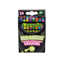 Crayola Construction Paper Crayons, School And Art Supplies, Pack Of 24, Bold And Bright Colors, 3 Plus Yrs
