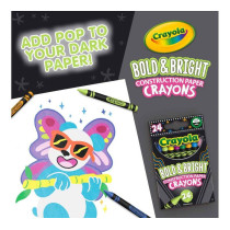Crayola Construction Paper Crayons, School And Art Supplies, Pack Of 24, Bold And Bright Colors, 3 Plus Yrs