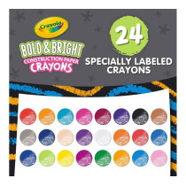 Crayola Construction Paper Crayons, School And Art Supplies, Pack Of 24, Bold And Bright Colors, 3 Plus Yrs
