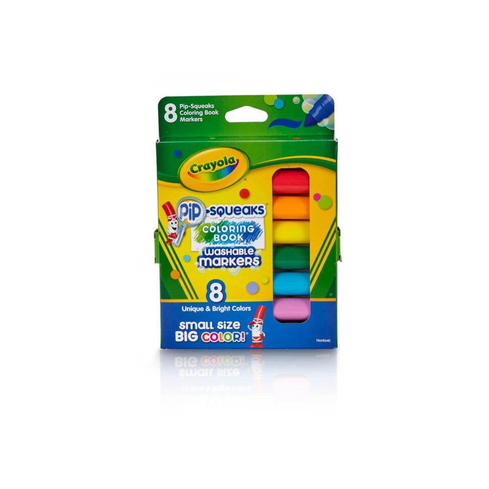 Crayola Pip-Squeaks Washable Markers, Multi-Color, Pack Of 8, Unique And Bright Colors, 3 Plus Yrs