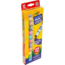 Crayola Washable Paint Sticks, Quick Dry, Multi Surface Paint, Pack Of 12, Classic Colors, 4 Plus Yrs