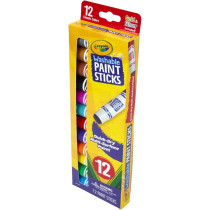 Crayola Washable Paint Sticks, Quick Dry, Multi Surface Paint, Pack Of 12, Classic Colors, 4 Plus Yrs