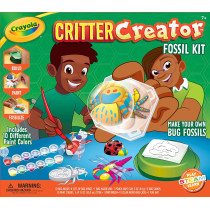 Crayola Critter Creator, Fossil Kit, Metallic Clay Art Kit With Paint And Fossil Molds, Stem System, 7 Plus Yrs