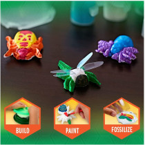 Crayola Critter Creator, Fossil Kit, Metallic Clay Art Kit With Paint And Fossil Molds, Stem System, 7 Plus Yrs