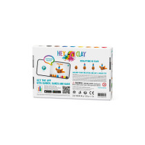 Hey Clay Diy Birds Pheasant, Ara Parrot, Dove Plastic Creative Modelling Air-Dry Clay For Kids 6 Cans